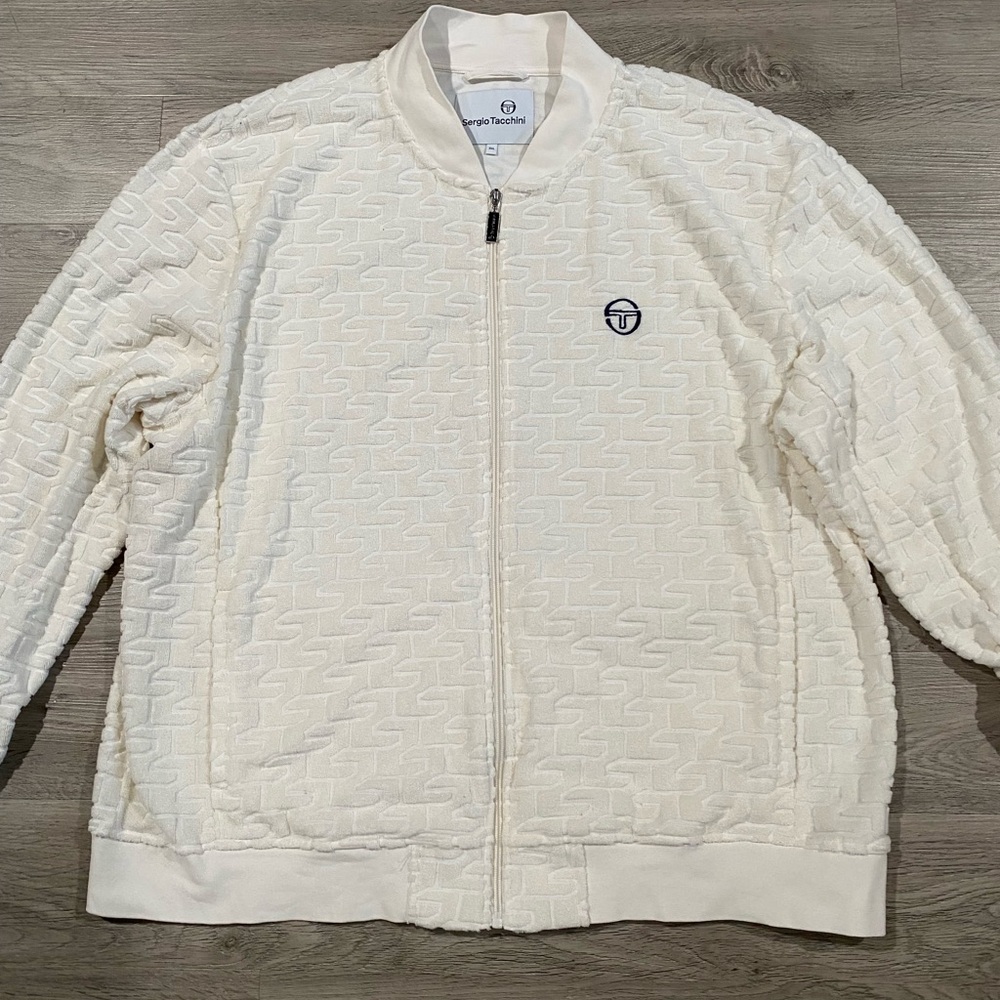 Sergio Tacchini Livata Logo Jacquard Cotton Blend‎ French Terry Cloth 3XL - Picture 4 of 10